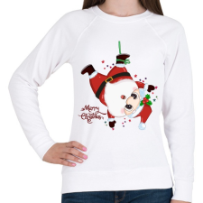 PRINTFASHION Merry Christmas - Női pulóver - Fehér női pulóver, kardigán