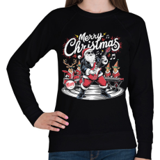 PRINTFASHION Merry Christmas - Női pulóver - Fekete
