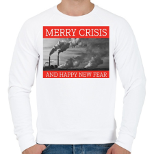 PRINTFASHION MERRY CRISIS - Férfi pulóver - Fehér férfi pulóver, kardigán