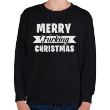 PRINTFASHION Merry Fcking Christmas 2 - Gyerek pulóver - Fekete gyerek póló
