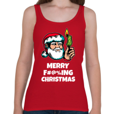 PRINTFASHION MERRY FUCKING CHRISTMAS 4 - Női atléta - Cseresznyepiros női trikó