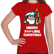 PRINTFASHION MERRY FUCKING CHRISTMAS 4 - Női póló - Piros női póló