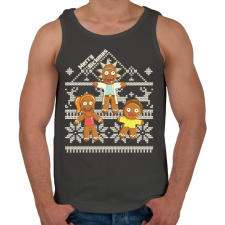 PRINTFASHION Merry Rickmas mézeskalács - Férfi atléta - Sötétszürke atléta, trikó