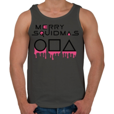 PRINTFASHION Merry Squidmas jelek - Férfi atléta - Sötétszürke