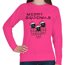 PRINTFASHION Merry Squidmas - Squid Game - Női pulóver - Fukszia női pulóver, kardigán