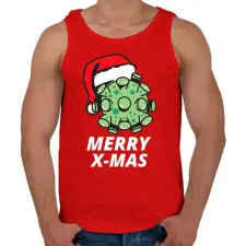 PRINTFASHION MERRY X-MAS  - Férfi atléta - Piros atléta, trikó