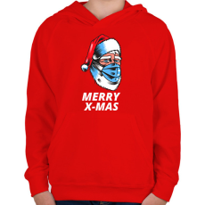 PRINTFASHION MERRY X-MAS - Gyerek kapucnis pulóver - Piros