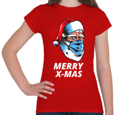 PRINTFASHION MERRY X-MAS - Női póló - Piros női póló