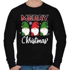 PRINTFASHION merry xmas - Férfi pulóver - Fekete