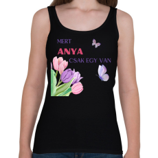 PRINTFASHION Mert anya csak egy van - Női atléta - Fekete