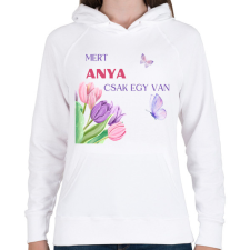 PRINTFASHION Mert anya csak egy van - Női kapucnis pulóver - Fehér női pulóver, kardigán