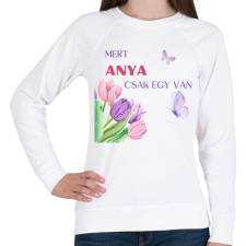 PRINTFASHION Mert anya csak egy van - Női pulóver - Fehér női pulóver, kardigán