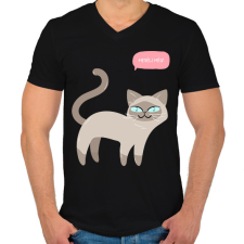 PRINTFASHION Mesélj még - Férfi V-nyakú póló - Fekete férfi póló