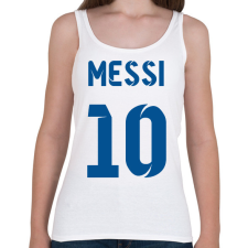 PRINTFASHION Messi 10 kék - Női atléta - Fehér női trikó