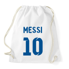 PRINTFASHION Messi 10 kék - Sportzsák, Tornazsák - Fehér tornazsák