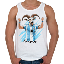 PRINTFASHION Messi a GOAT - Férfi atléta - Fehér atléta, trikó