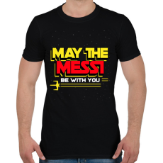 PRINTFASHION MESSI BE WITH YOU - Férfi póló - Fekete