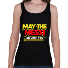 PRINTFASHION MESSI BE WITH YOU - Női atléta - Fekete női trikó