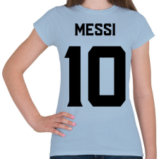 PRINTFASHION MESSI BLACK - Női póló - Világoskék női póló