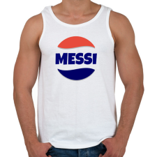 PRINTFASHION MESSI - Férfi atléta - Fehér atléta, trikó