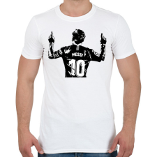 PRINTFASHION Messi - Férfi póló - Fehér férfi póló