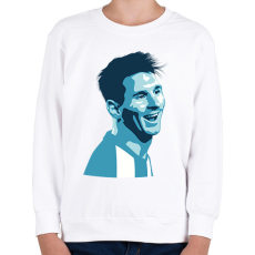 PRINTFASHION Messi  - Gyerek pulóver - Fehér