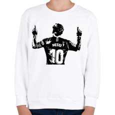 PRINTFASHION Messi - Gyerek pulóver - Fehér