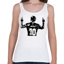PRINTFASHION Messi - Női atléta - Fehér női trikó