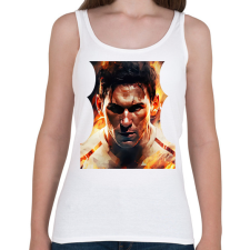 PRINTFASHION Messi - Női atléta - Fehér női trikó