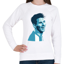 PRINTFASHION Messi  - Női pulóver - Fehér női pulóver, kardigán