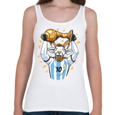 PRINTFASHION Messi - The Goat - Női atléta - Fehér női trikó