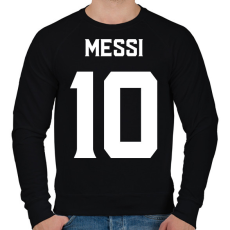 PRINTFASHION MESSI WHITE - Férfi pulóver - Fekete
