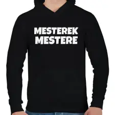 PRINTFASHION MESTEREK MESTERE 2 - Férfi kapucnis pulóver - Fekete férfi pulóver, kardigán