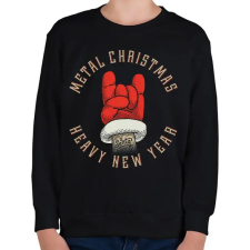 PRINTFASHION Metal Christmas - Gyerek pulóver - Fekete gyerek pulóver, kardigán