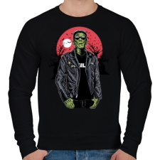 PRINTFASHION Metál Frank - Férfi pulóver - Fekete férfi pulóver, kardigán