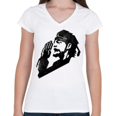 PRINTFASHION Metal Gear Solid OPS - Női V-nyakú póló - Fehér