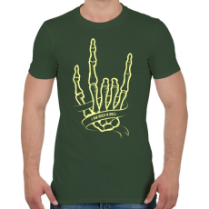 PRINTFASHION Metál kéz - Férfi póló - Katonazöld