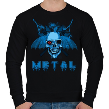 PRINTFASHION METAL KOPONYA - Férfi pulóver - Fekete férfi pulóver, kardigán