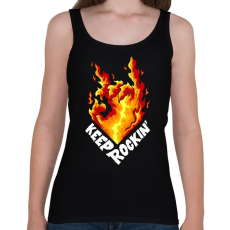 PRINTFASHION Metál láng - Női atléta - Fekete