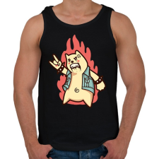 PRINTFASHION Metal maci - Férfi atléta - Fekete atléta, trikó