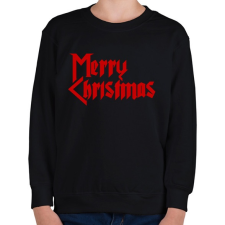 PRINTFASHION Metal Merry Christmas - Gyerek pulóver - Fekete gyerek pulóver, kardigán