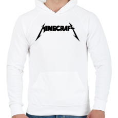 PRINTFASHION METÁL minecraft - Férfi kapucnis pulóver - Fehér