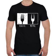 PRINTFASHION Metál villa - Férfi póló - Fekete férfi póló