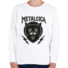PRINTFASHION metalcica bw - Gyerek pulóver - Fehér gyerek pulóver, kardigán