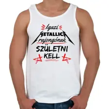 PRINTFASHION Metallica rajongók - Férfi atléta - Fehér atléta, trikó