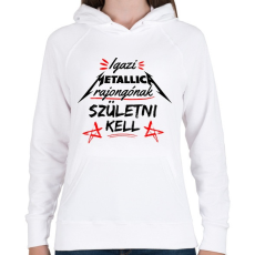 PRINTFASHION Metallica rajongók - Női kapucnis pulóver - Fehér