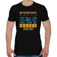PRINTFASHION Meteorologist the only job - Férfi póló - Fekete férfi póló