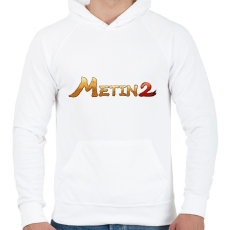 PRINTFASHION Metin2 logo - Férfi kapucnis pulóver - Fehér