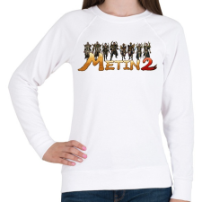 PRINTFASHION Metin2 - Női pulóver - Fehér női pulóver, kardigán