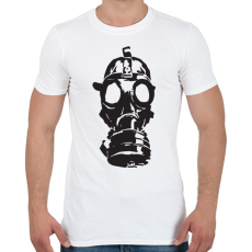PRINTFASHION Metro Toxic Gas Mask (Fekete) - Férfi póló - Fehér